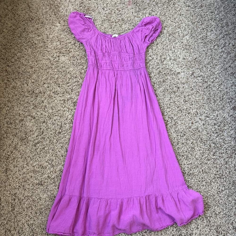 Pink Puff Sleeve Sundress